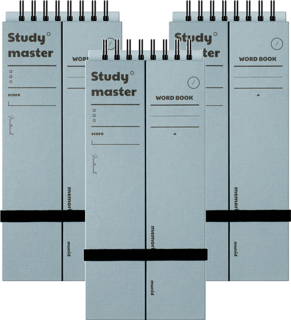 뮤니드 단어 암기장 140매, 인블루, 3개