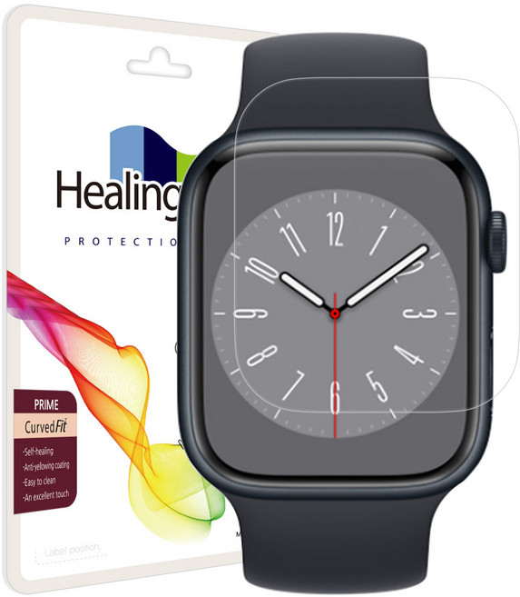 힐링쉴드 애플워치 프라임 고광택 액정보호필름 2매, 1개