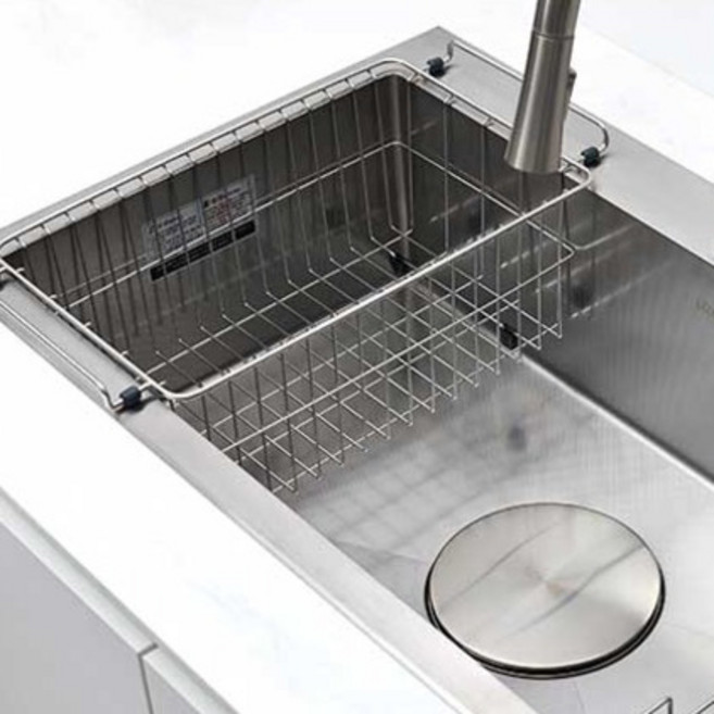 LIZENS 리폼 전용 사각 싱크볼 GQE 8403 + 그릇건조망 + 배수구 세트, 1세트