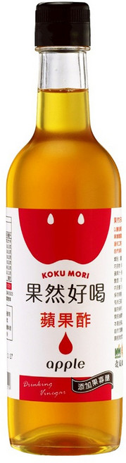 KOKUMORI 穀盛 果然好喝蘋果酢, 360ml, 1瓶