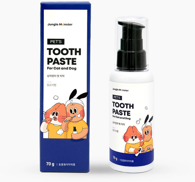 정글몬스터 냥치멍치 반려동물 치약, 70g, 1개