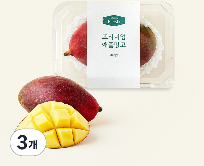 프리미엄 브라질산 애플망고, 470g, 3개