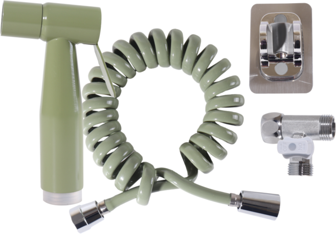 AQUADUO 浴室噴槍馬桶淋浴器組, 1個, 橄欖色
