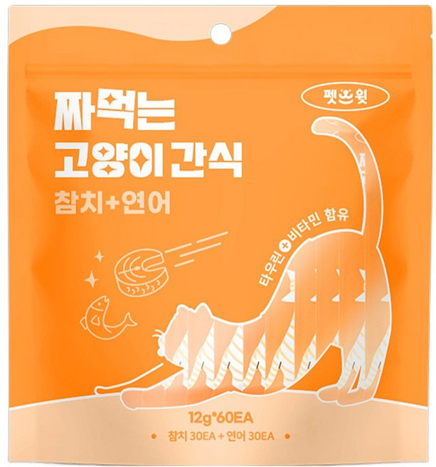 펫스윗 짜먹는 고양이 간식 60p, 혼합맛(연어/참치), 720g, 1개