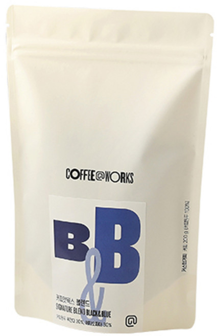 커피앳웍스 블랙앤블루 원두, 200g, 1개, 홀빈(분쇄안함)