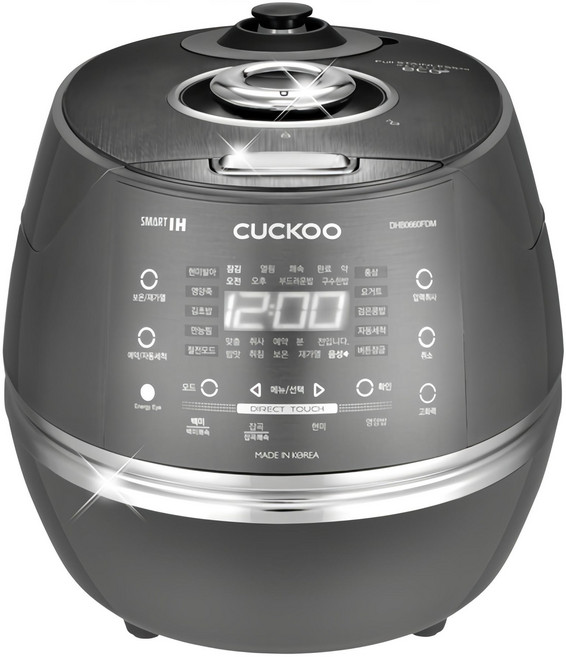 쿠쿠 IH 전기 압력밥솥 6인용, CRP-DHB0660FDM, 다크실버