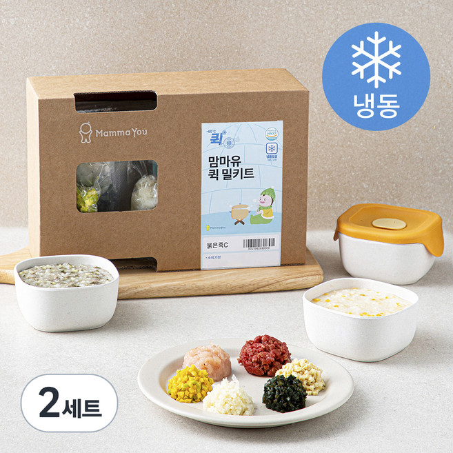 맘마유 퀵 밀키트 묽은죽 C플랜 (냉동), 480g, 2세트