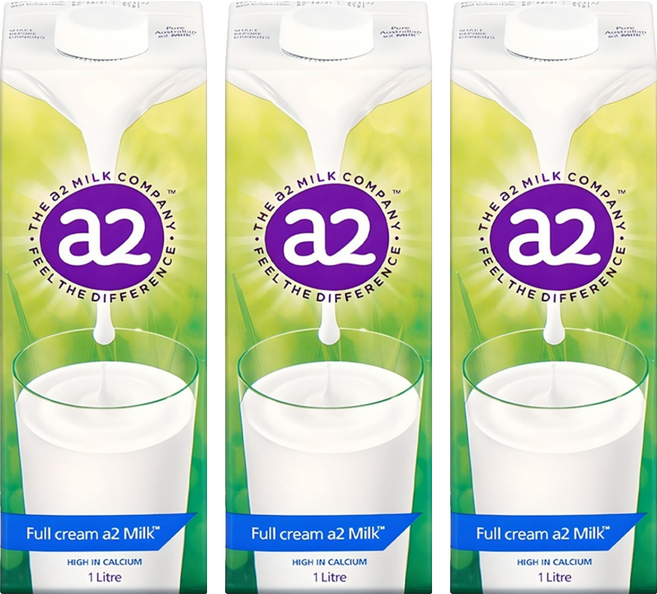 에이투밀크 멸균우유, 1L, 3개