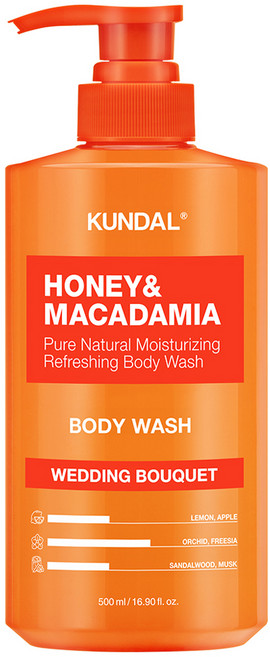 쿤달 허니 앤드 마카다미아 퓨어 바디워시 웨딩부케향, 500ml, 1개