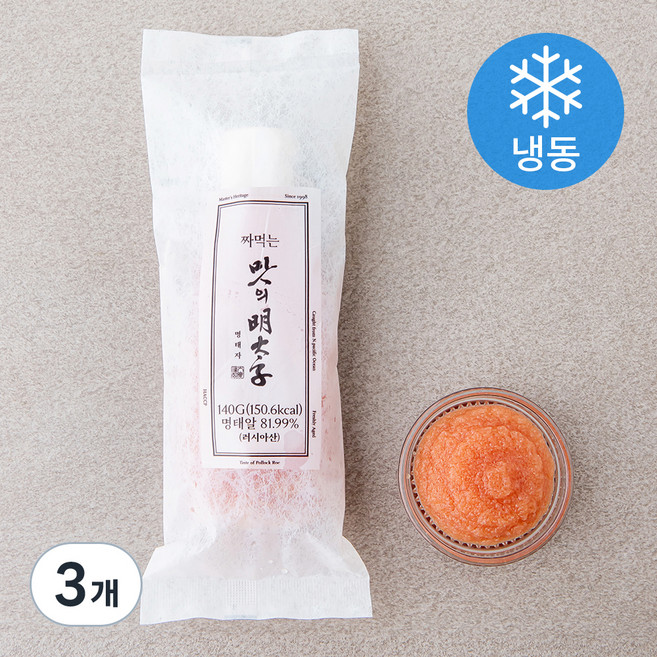 맛의명태자 짜먹는 명란 (냉동), 140g, 3개
