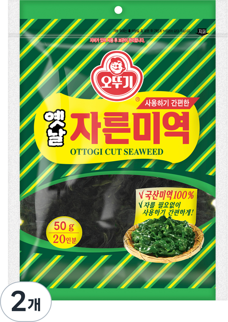 오뚜기 옛날 자른 미역, 50g, 2개