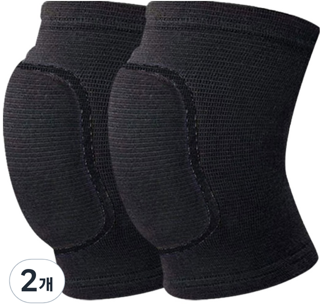 아이디어룸 러닝 댄스 슬림 무릎보호대 2p, 블랙, 2개