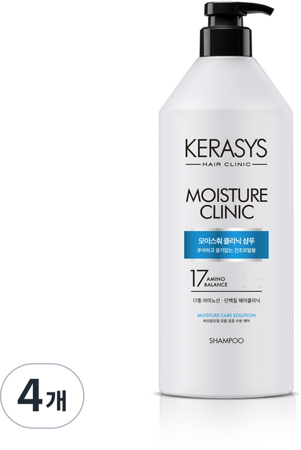 케라시스 모이스춰 클리닉 단백질 샴푸, 980ml, 4개