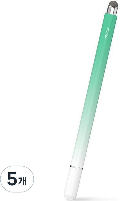 모락 에필로그 정전식 초미세 터치펜 MR-TP-04, 애플민트, 5개