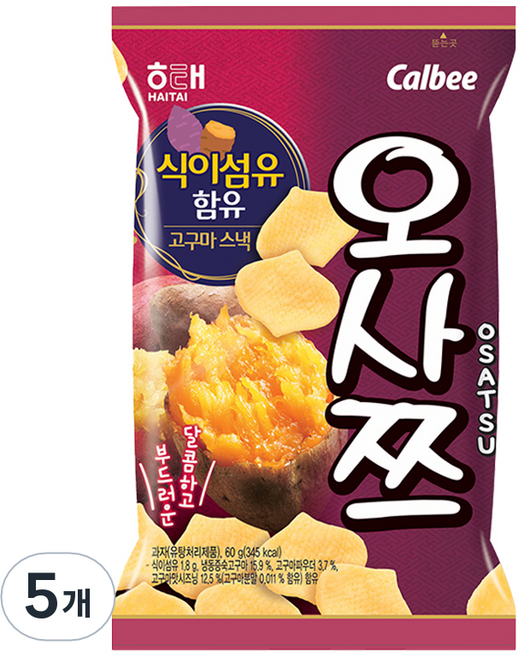 해태제과 오사쯔, 60g, 5개