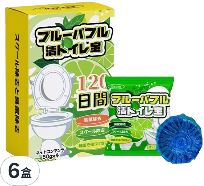 CEETOON 藍泡泡潔廁寶 4包, 200g, 6盒