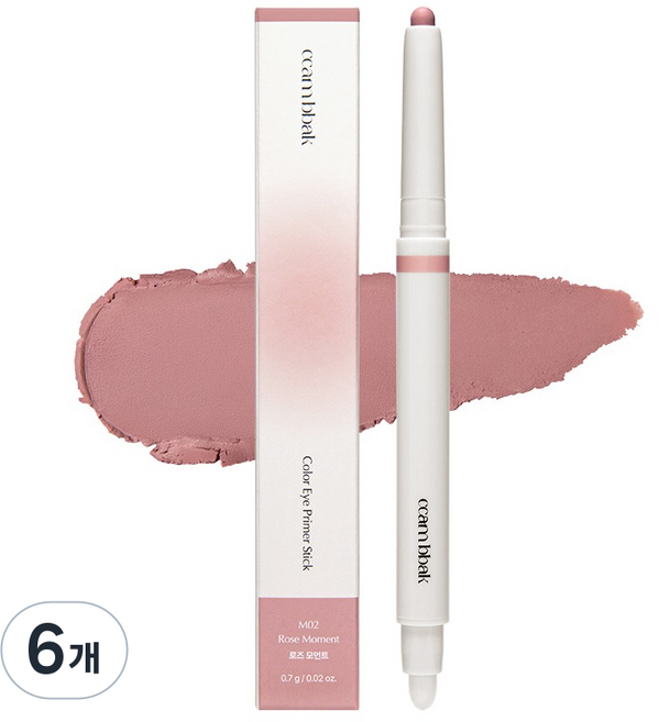 깜빡 아이 프라이머 스틱, 6개, M02 로즈 모먼트