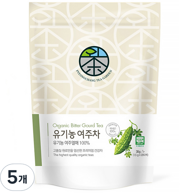 평창다원 유기농 여주차, 1.5g, 20개입, 5개