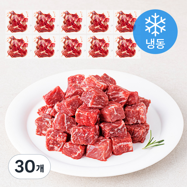 근육꼬기 부채살 큐브 칼집 (냉동), 30개, 150g