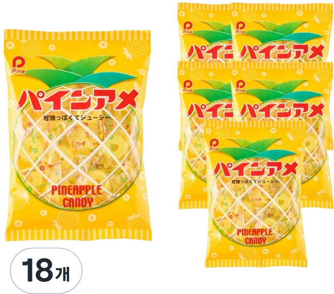 Pine 鳳梨糖 鳳梨口味糖果, 110g, 18個