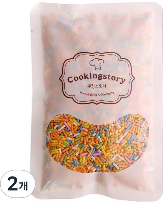 쿠킹스토리 레인보우 스프링클, 100g, 2개
