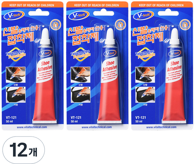 Vtech 대용량 신발 구두 밑창 접착제, 12개