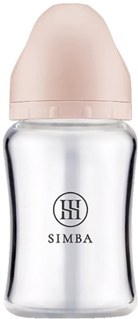 Simba 小獅王辛巴 蘊蜜質金玻璃寬口防脹氣奶瓶 新生專用, 杏茶, 180ml, 1個