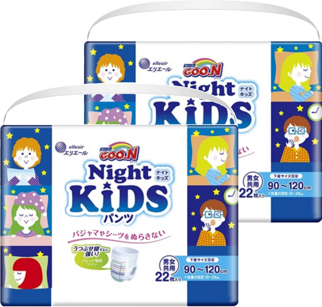 GOO.N 大王 YA晚褲/尿布 13~25kg, KIDS, 44片