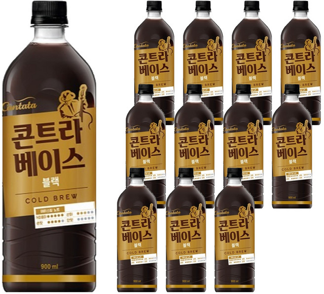 칸타타콘트라베이스 블랙, 900ml, 12개