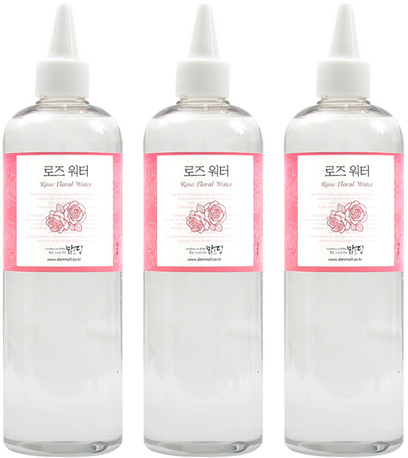 맑을담 로즈워터 화장수, 500ml, 3개
