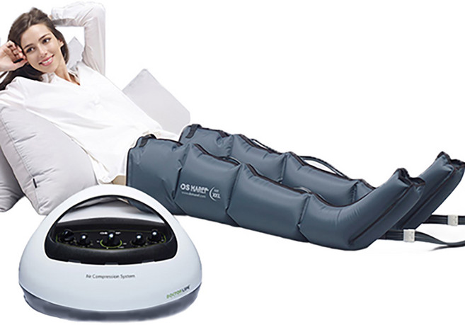 닥터라이프 원터치커프 공기압 다리 종아리 발 안마기 사지압박 순환장치 ACE PREMIUM, 화이트 + 쿨그레이