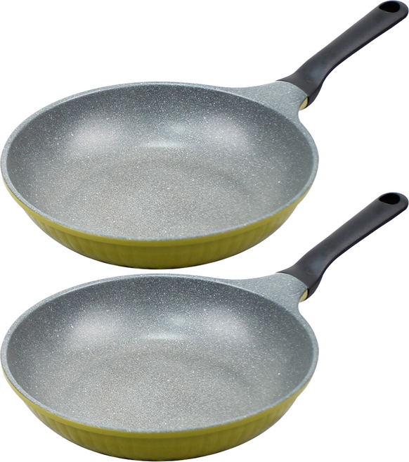 리빙온 올리브 스톤 후라이팬, 24cm, 2개
