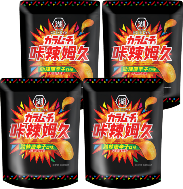 KOIKEYA 湖池屋 咔辣姆久 勁辣唐辛子洋芋片, 500g, 4個