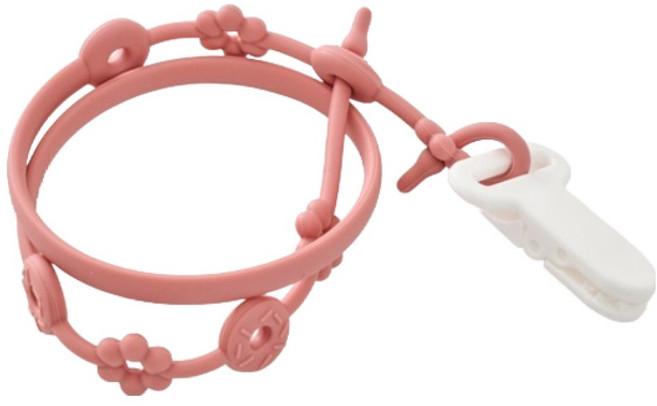 퍼기 유아용 실리콘 멀티 스트랩 홀더 롱 52cm, 드라이로즈, 1개