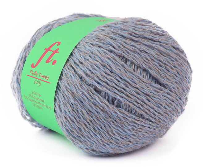 brandyarn 美麗諾羊毛混紡蓬鬆花呢毛線 50g, 16號 海洋藍, 1個