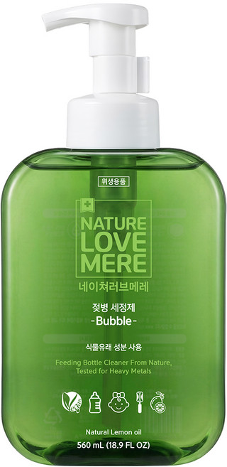 네이쳐러브메레 젖병 세정제 거품형 레몬향, 560ml, 1개