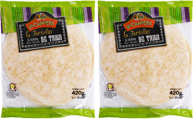 라카나스타 밀 또띠아 25cm, 420g, 2개