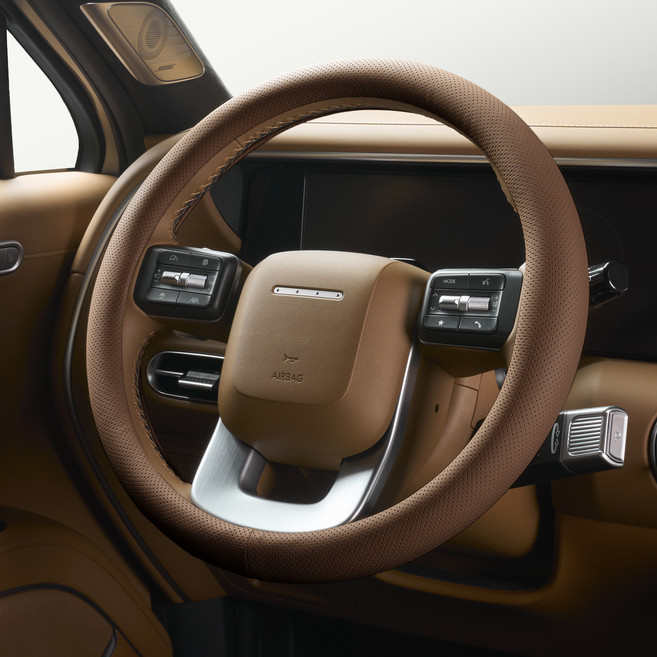 벤딕트 자동차 숨쉬는 타공 원형 튜닝 핸들커버, 하바나브라운