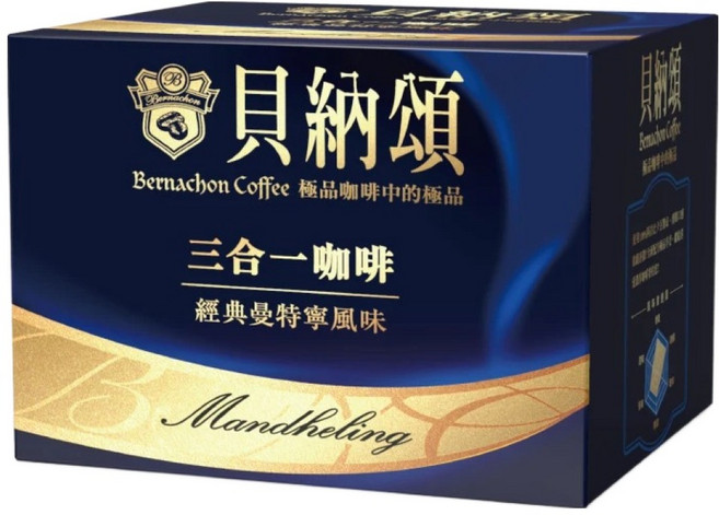 貝納頌 三合一咖啡 經典曼特寧風味, 18g, 25包, 1盒