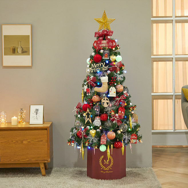 하우쎈스 크리스마스트리 풀세트, 샴페인와인, 1.6m