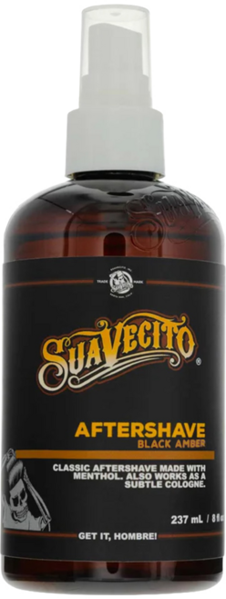 SUAVECITO 骷髏頭 Black Amber Aftershave 古龍黑琥珀鬍後水, 237ml, 1瓶