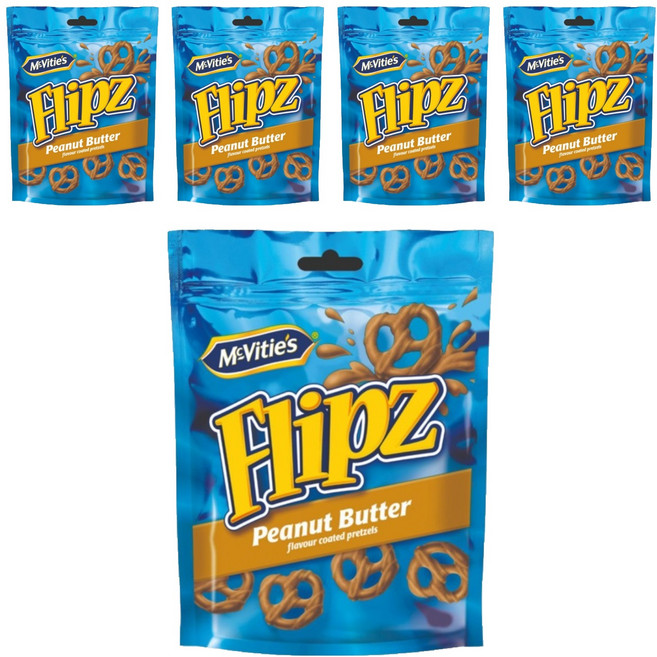 플립즈 피넛버터향 프레첼, 90g, 5개