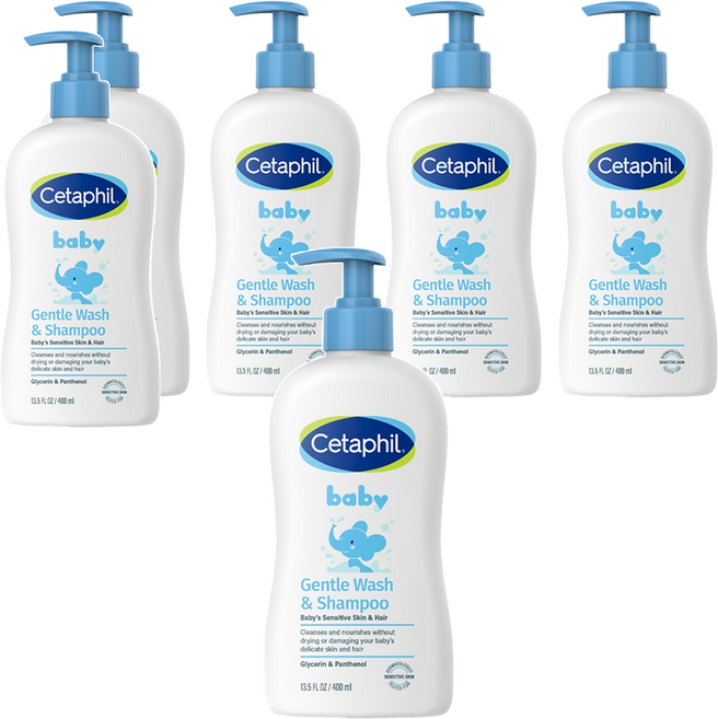 세타필 베이비 젠틀 바디워시 앤 샴푸, 400ml, 6개