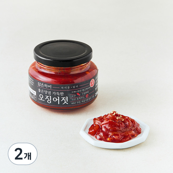 담은차이 좋은양념 가득한 오징어젓, 250g, 2개
