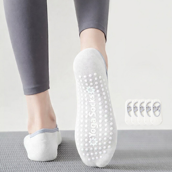 생활의지혜 여성용 논슬립 필라테스 요가 양말 5켤레