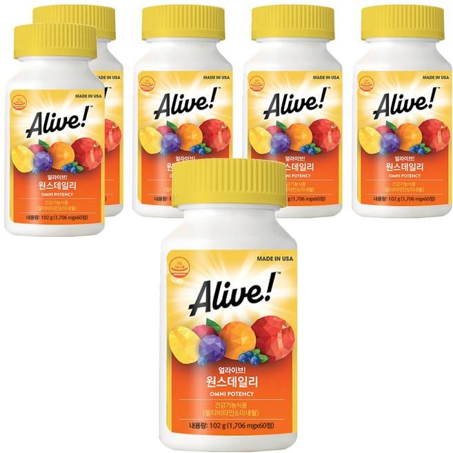 얼라이브 원스데일리 멀티비타민, 60정, 6개