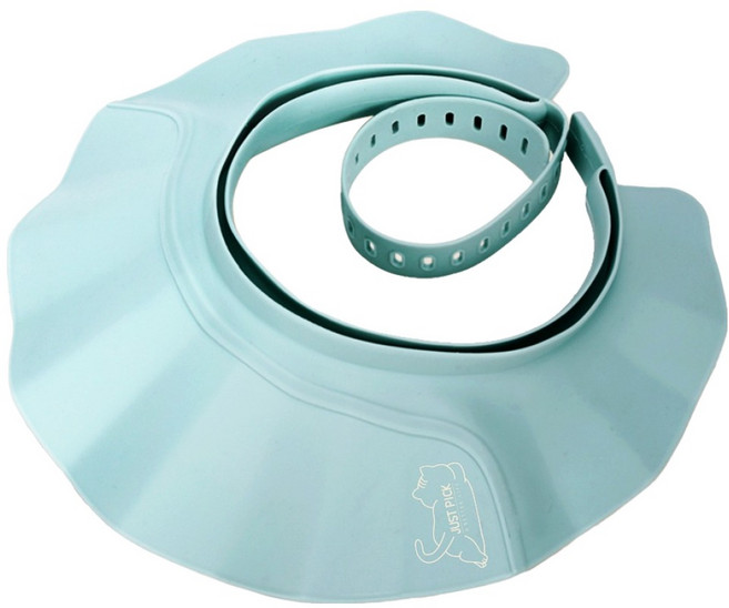 JUSTPICK 이중물막음 길이조절 샴푸캡, 블루, 1개