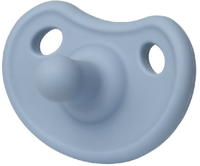 MOTHER-K 極親柔矽膠安撫奶嘴 附收納盒 沁藍 Set 100%矽膠 一體成型 食品級液態矽膠 適用所有消毒方式, 0歲以上, 1個