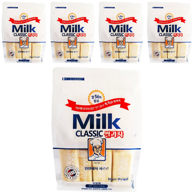 밀크클래식 쌀과자 우유맛, 240g, 5개