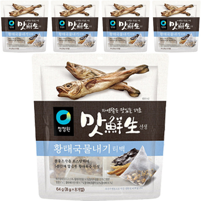 맛선생 황태 만능 육수 티백, 64g, 5개
